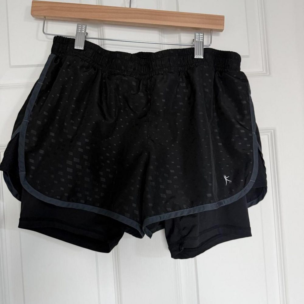 Danskin Now black/grey athletic shorts with built